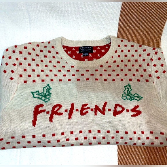 NWOT Friends Christmas Sweater Men’s Size L - Picture 3 of 6